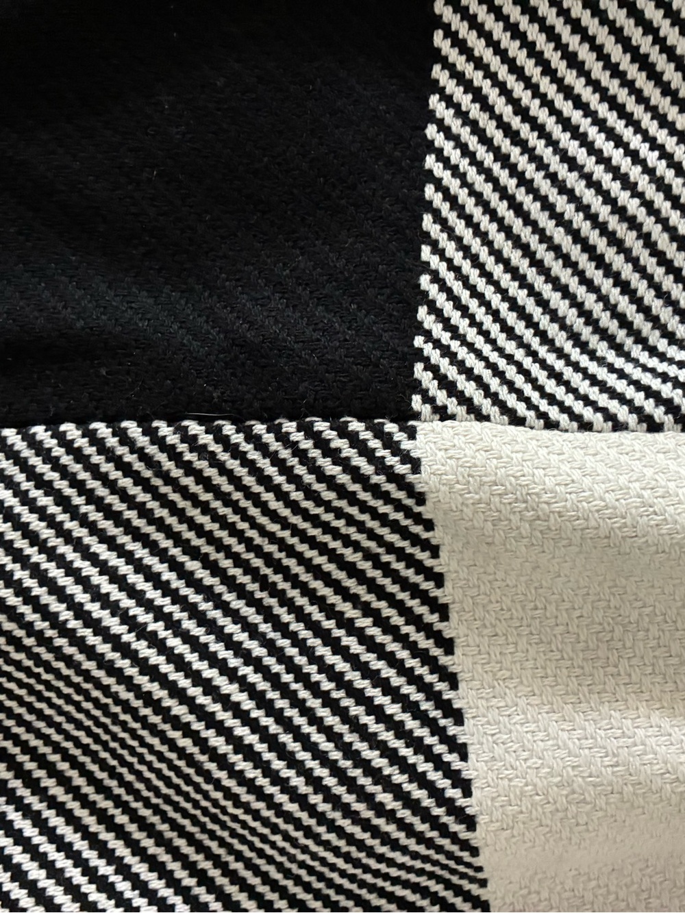Talbots Black and White Patchwork Skirt